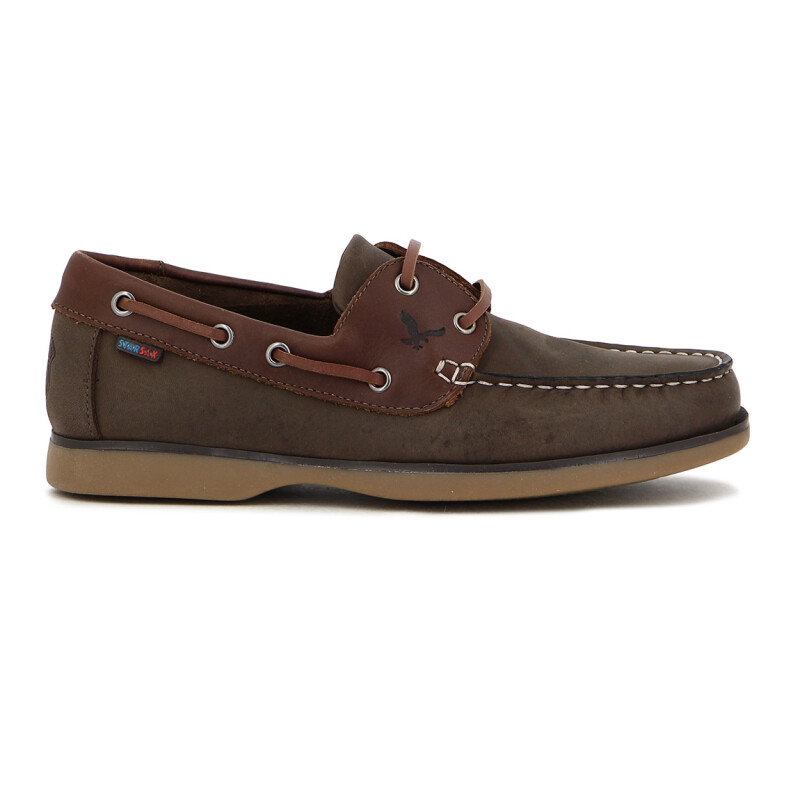 Starsax Hombre Nautico Acordonado Combinado Cafe