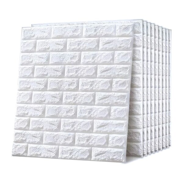 REVESTIMIENTO AUTO ADHESIVO 3D 70 X 77 CM X 3 MM - LADRILLO BLANCO X 10 REVESTIMIENTO AUTO ADHESIVO 3D 70 X 77 CM X 3 MM - LADRILLO BLANCO X 10