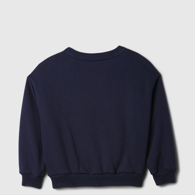 V-OVERSIZED LOGO CREW TAPESTRY NAVY