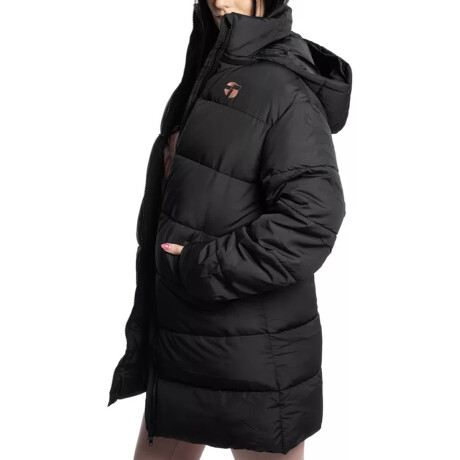 Campera Abrigo Topper Parka Imperm C/ Capucha Dama Negro