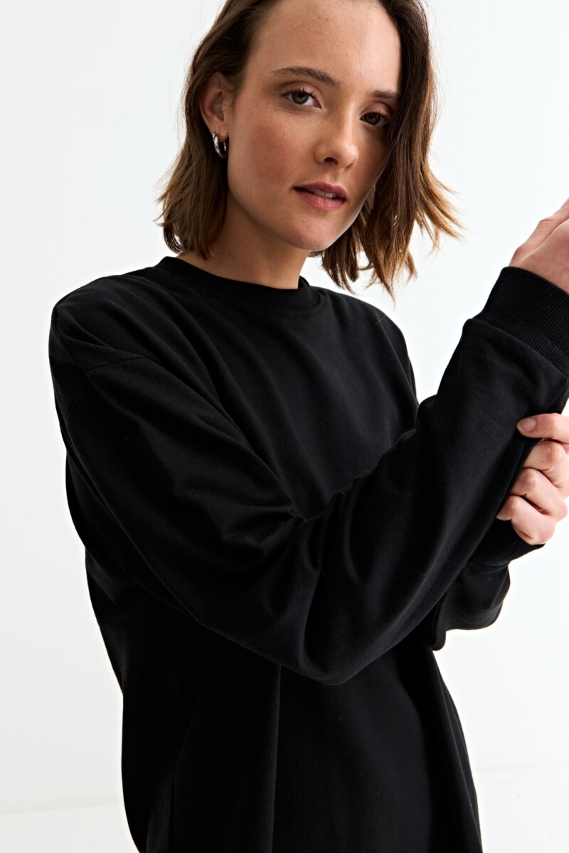 Vestido m/l de algodón NEGRO