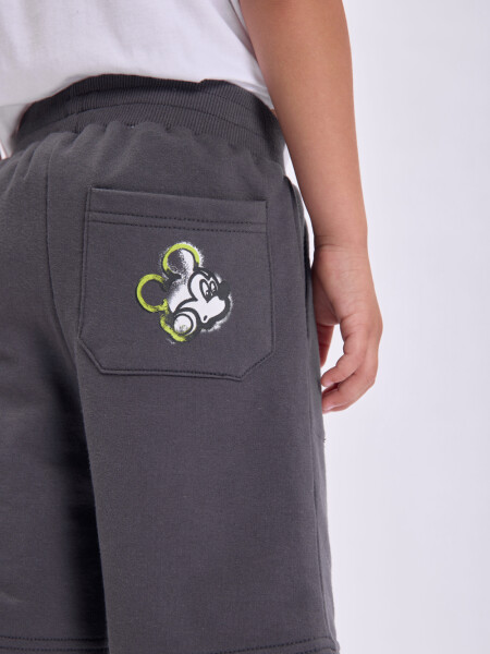 Short deportivo Mickey Yes Gris Oscuro