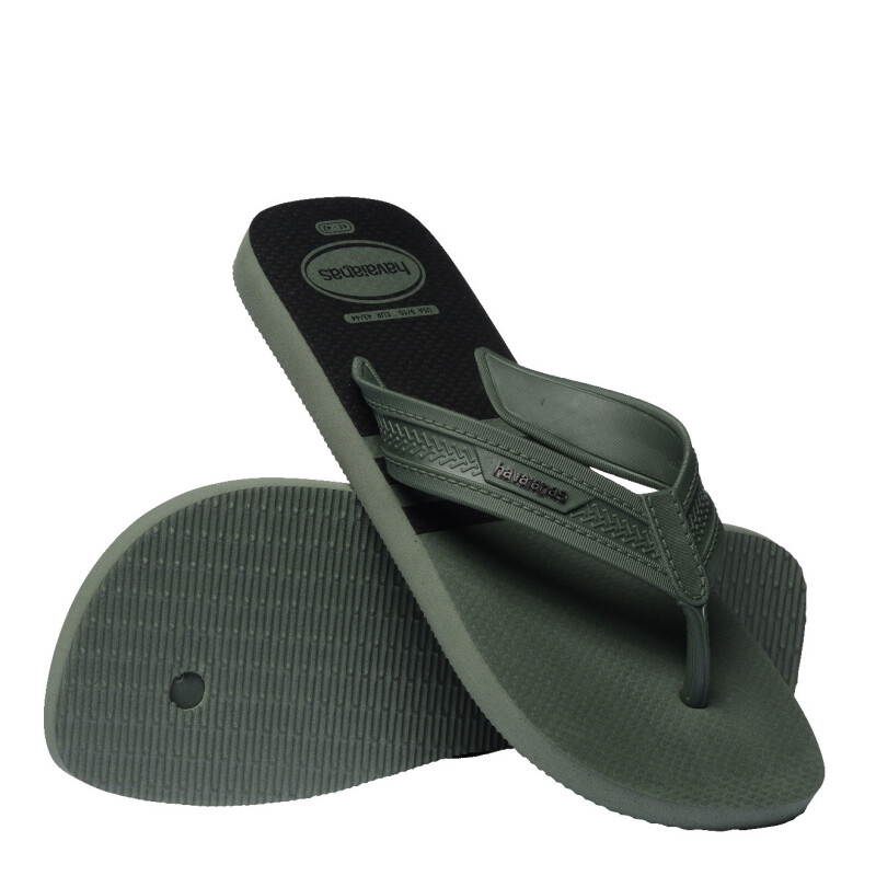 Sandalias Havaianas City Basic Masculino Verde - Negro