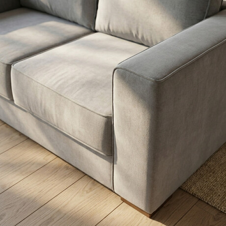 Sofá Olimpus - Microfibra - 2 cuerpos Kruger 06-155 (Ceniza)