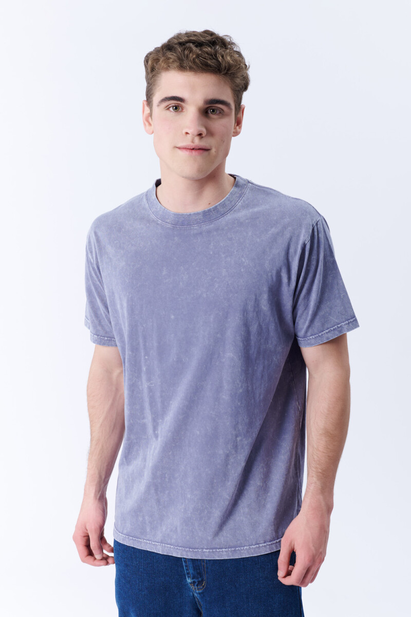 Remera Lavada Azul Piedra