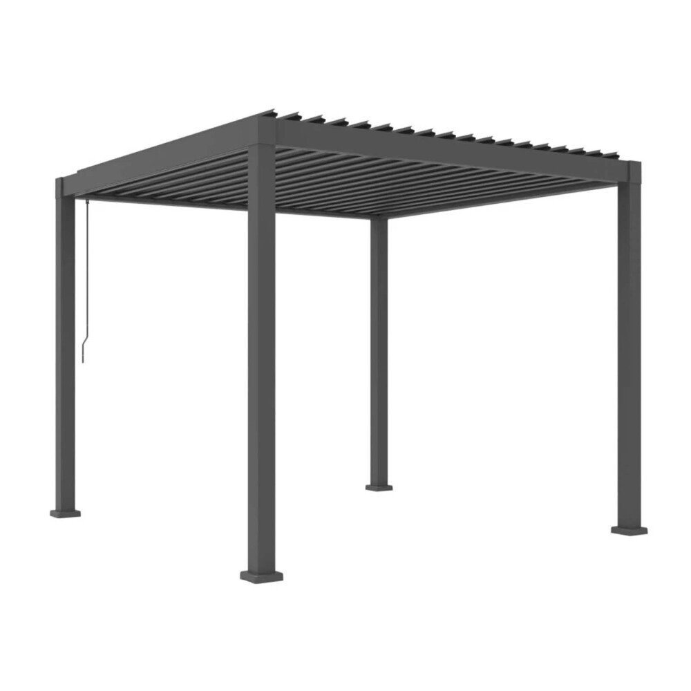 PÉRGOLA ALUMINIO GRIS TENERIFE 300*300