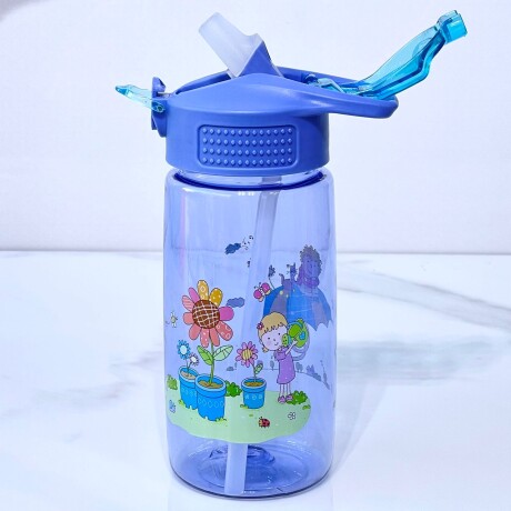 Botella Plástica Infantil Clip Con Sorbito 450ML Botella Plástica Infantil Clip Con Sorbito 450ML