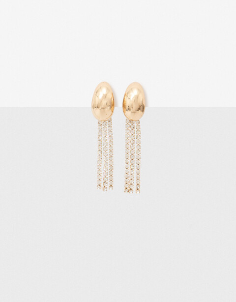 Aros Sets Strass Aros Colgantes Gota Strass - Dorado