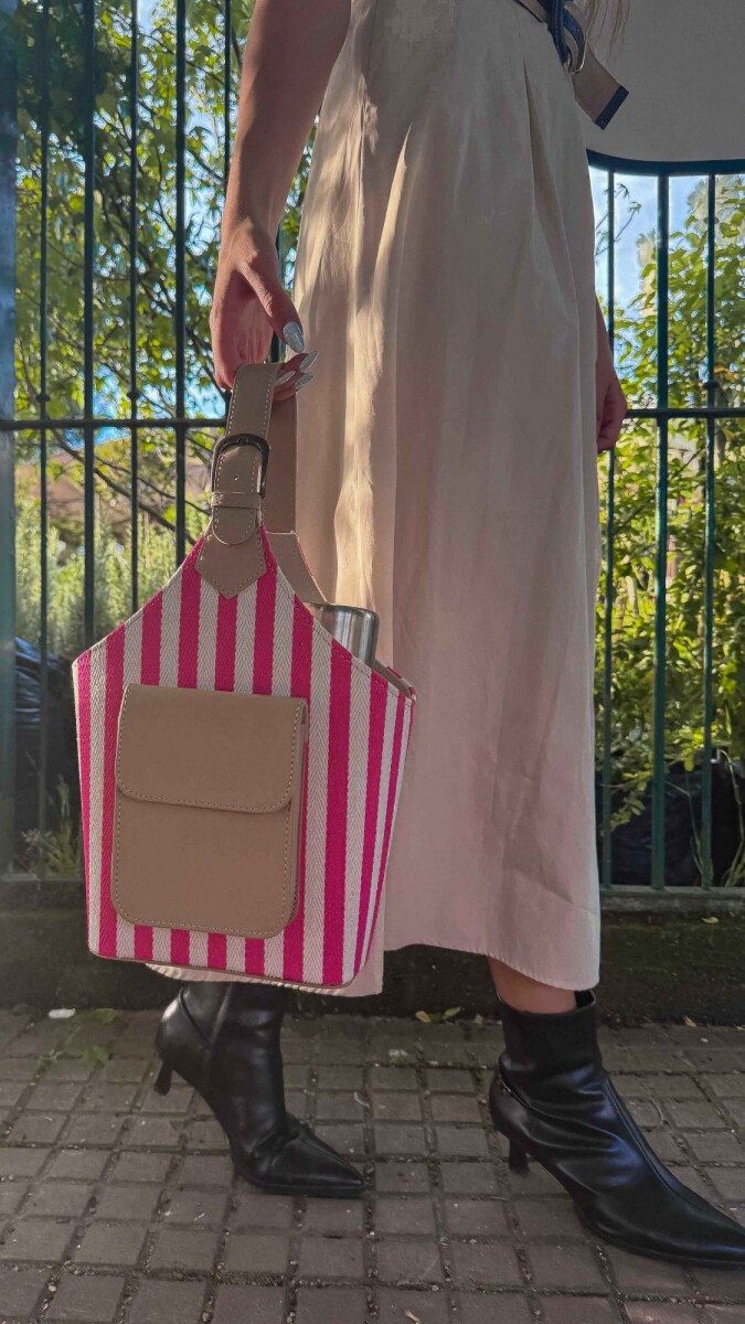 POSATERMO Y MATE TANZANIA - TELAR RAYAS FUCSIA 