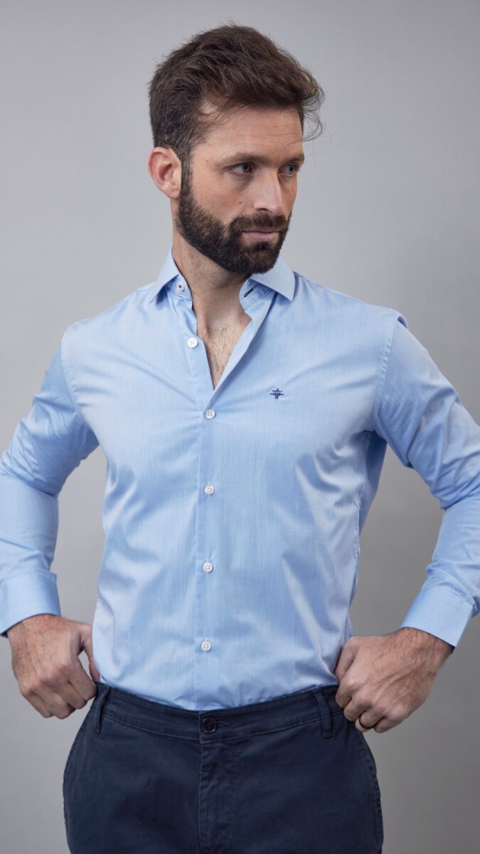 Camisa Luxury - Celeste claro 