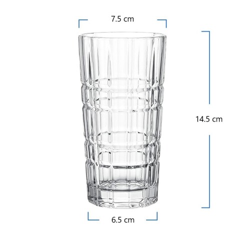 Vaso de vidrio labrado X6 unidades Vaso De Vidrio Labrado X6 Unidades