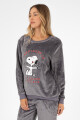 Pijama morning rituals coral fleece Gris melange