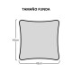 Funda de almohadones lisa 43 x 43 cm GRIS
