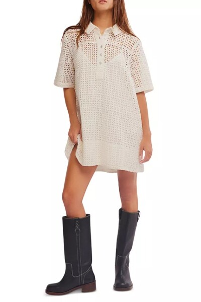 Vestido Remino Eyelet Marfil