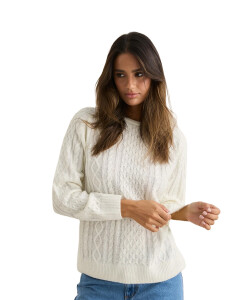 Buzo Rhythm Mohair Oceanside Knit - Blanco Buzo Rhythm Mohair Oceanside Knit - Blanco