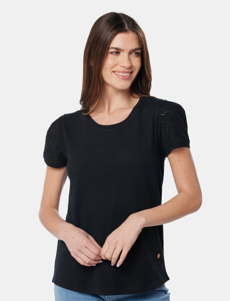 REMERA LISA Negro