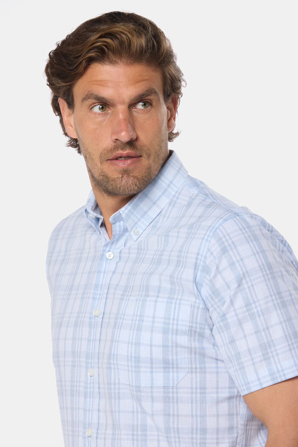 CAMISA SPORT A CUADROS Piedra