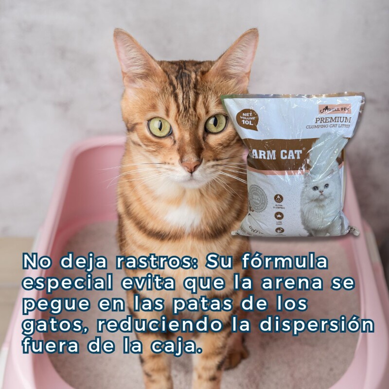 ARENA SANITARIA AGLOMERANTE CHARM CAT PREMIUM BAJO POLVO SIN OLORES PACK 16 KILOS CAFÈ