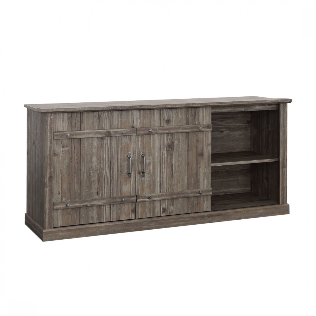 Rack para TV 70" Puertas corredizas - Sauder - Credenza - Marrón Oscuro 