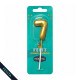 Vela Numero - Diseño Globo Dorada Pequeña Siete