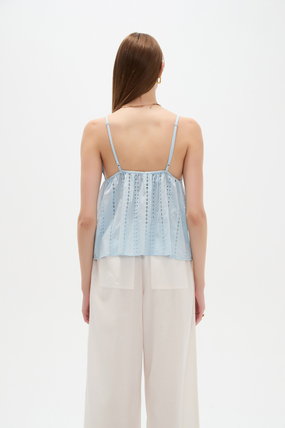 Musculosa Cusia Celeste Claro