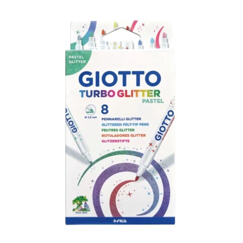 Marcadores Giotto Glitter x 8 colores Marcadores Giotto Glitter X 8 Colores