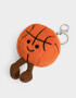 Llavero Peluche Llavero Y Charm De Pelota De Basket - Blanco Hueso