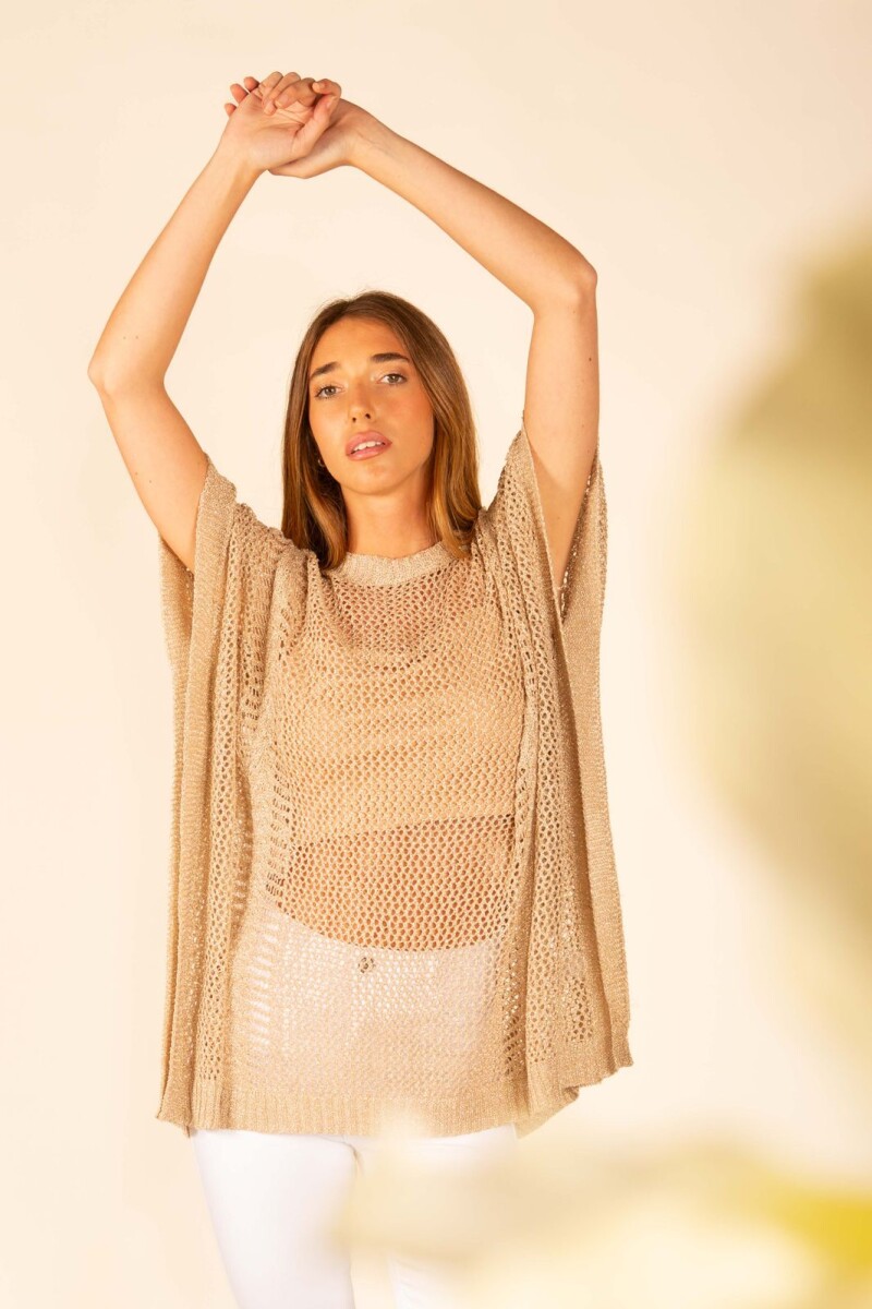 Blusa tejida Beige