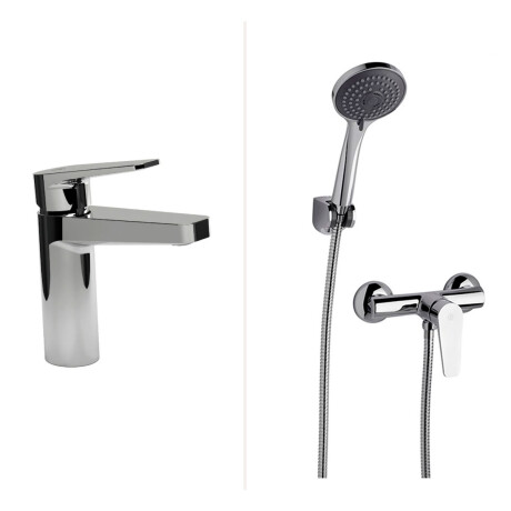 JUEGO DE GRIFERIA MONOCOMANDO PARA BAÑO CROMO BRILLO ZOE CROMO