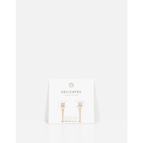 Aros Con Cubic Zirconia Dorado