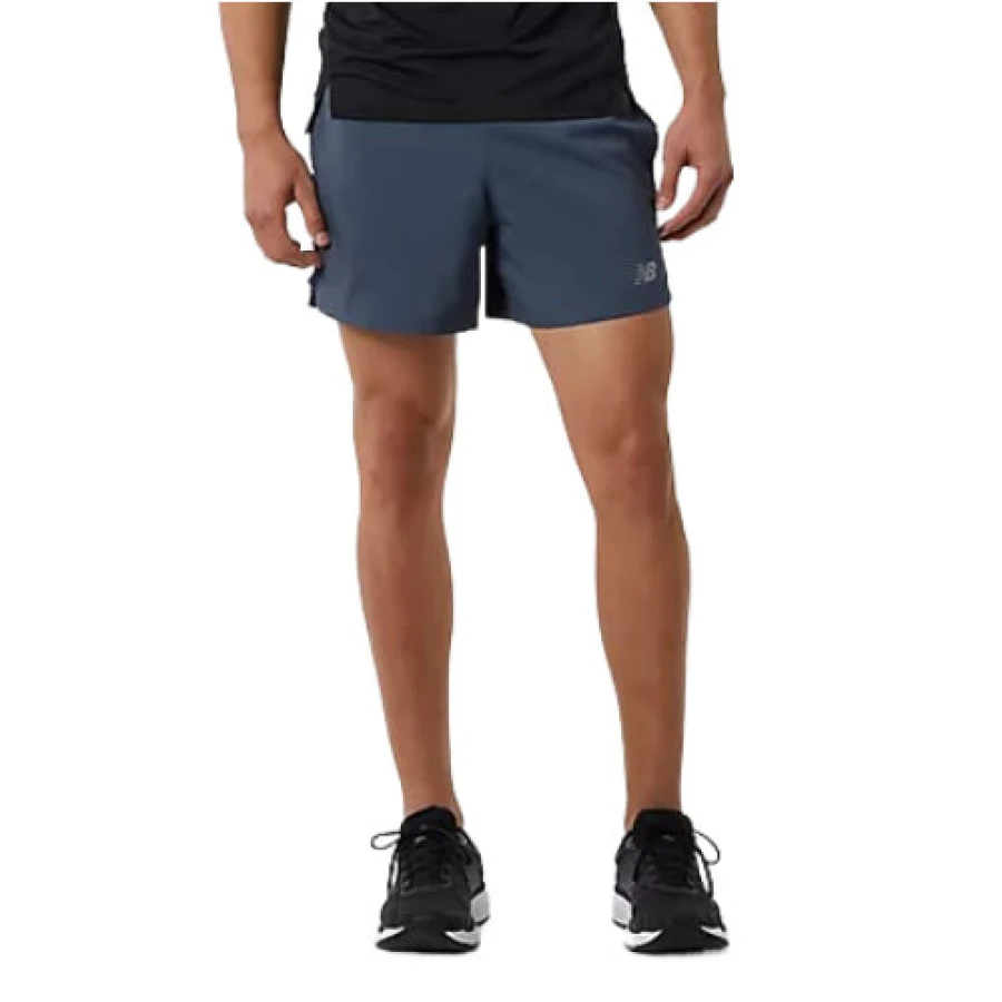 Short de Hombre New Balance Accelerate 5 Inch Gris
