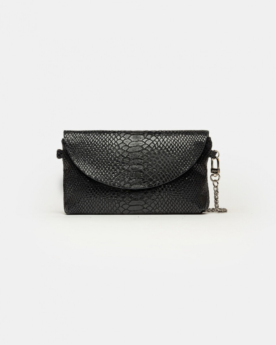 Mini bag Viena en cuero gamuza - Negro 