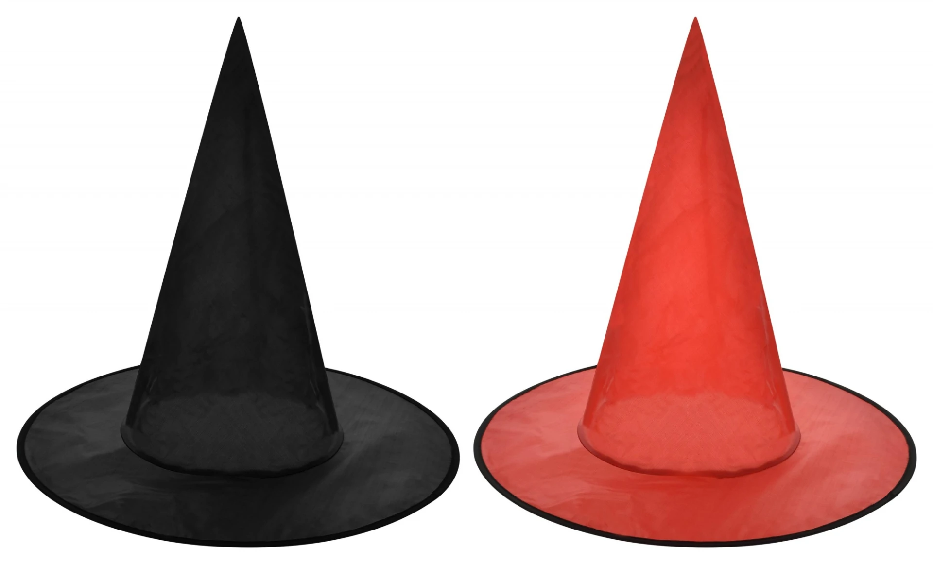 GORRO BRUJA NEGRO O ROJO LISO HALLOWEEN 