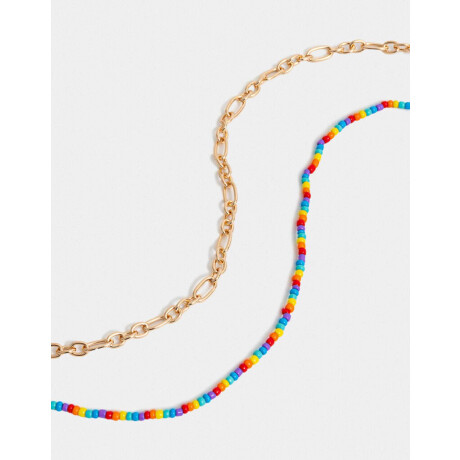 Collares Cortos Pride Dorado