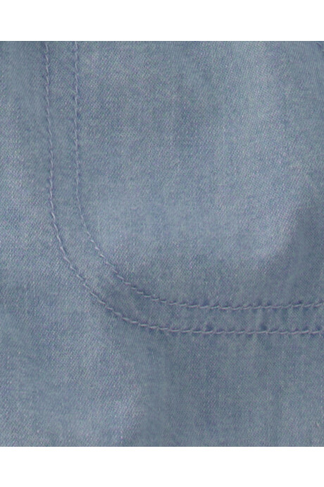 Set tres piezas, short de chambray, remera polo y body de algodón Sin color