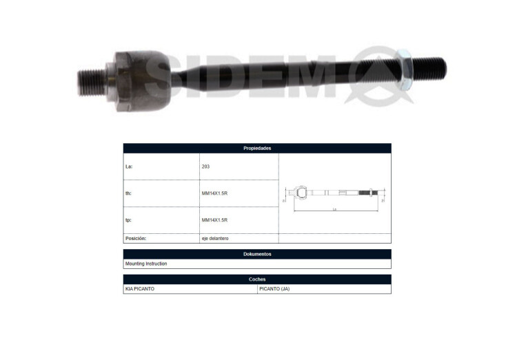 Mate Kia Picanto 16-25 Der/Izq Mate Kia Picanto 16-25 Der/Izq