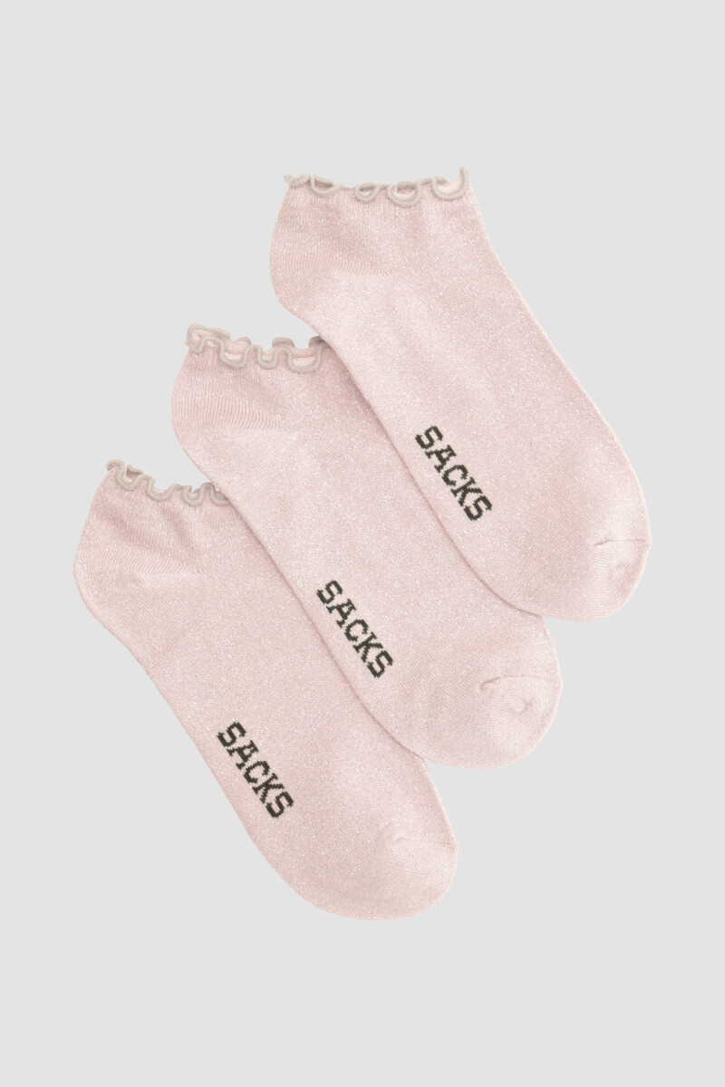 Pack x3 plantinas volado y lurex Rosa