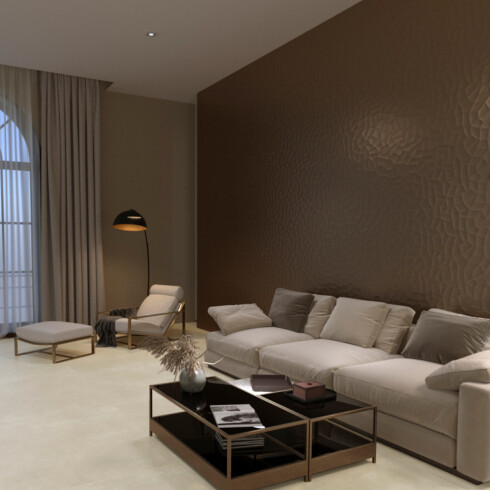 Ceramica Bronce Decorado Textura 40X120Cm Pared GAMAS DE MARRON