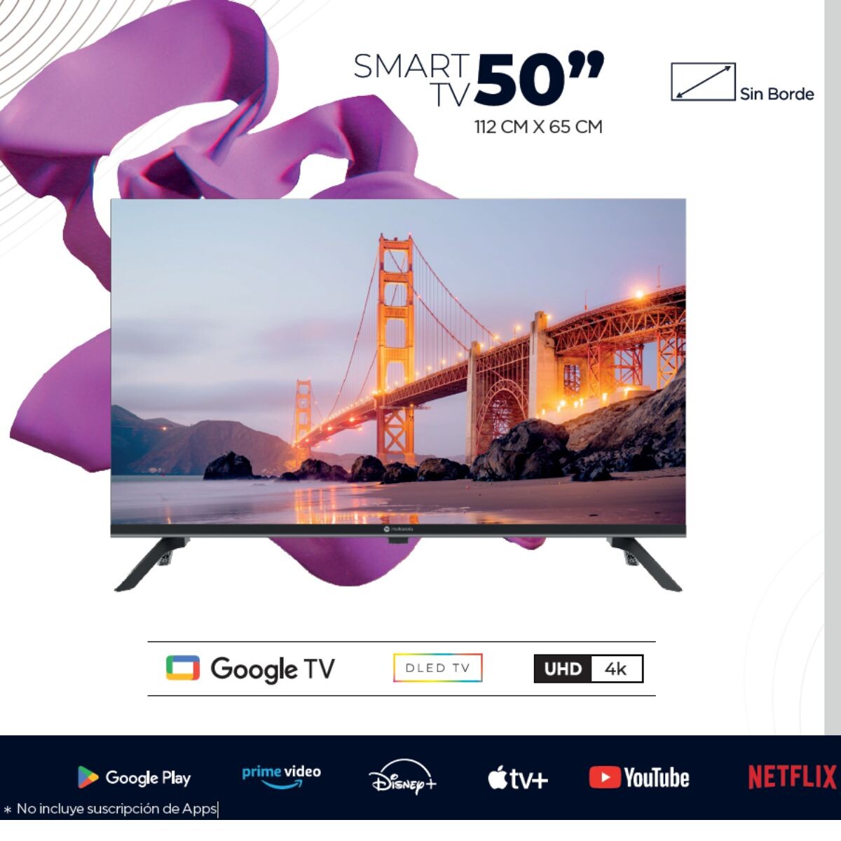 Smart TV Motorola 50 UHD 4K Google TV 