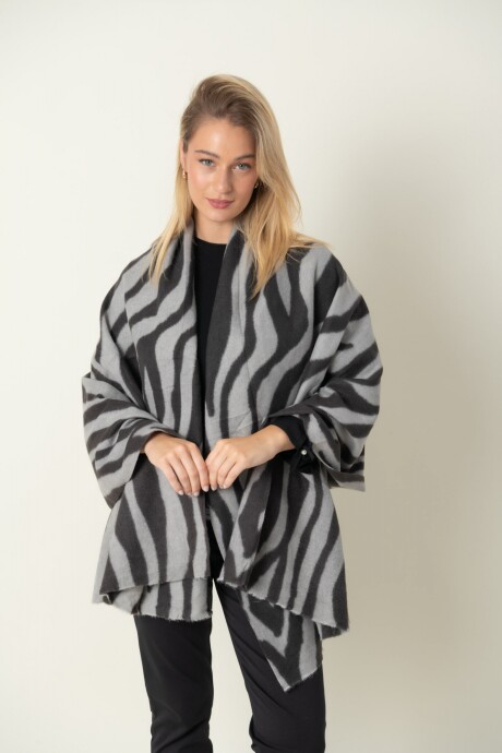 PASHMINA JASPE CEBRA Gris claro