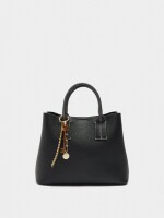 Bolso Tote Con Textura negro