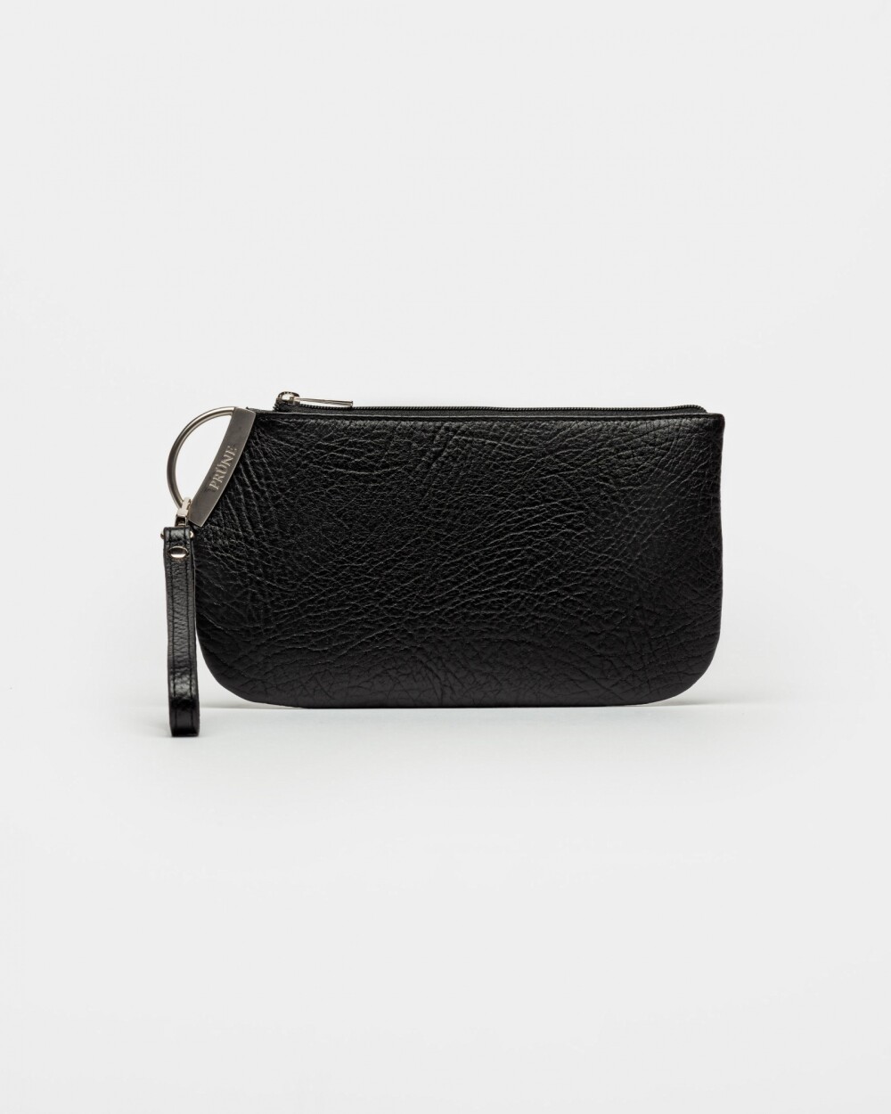 Porta Cosméticos Katy En Cuero Graneado Negro