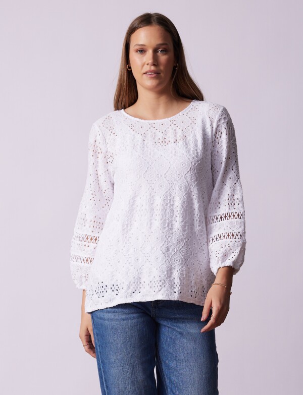 Blusa Broderie BLANCO