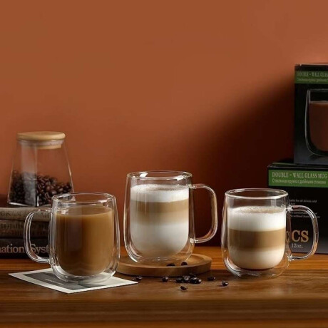 Set 2 Tazas Borosilicato Varenna Doble Pared 250Ml