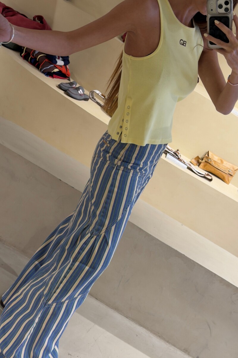 Jean Wavy Estampado Verde