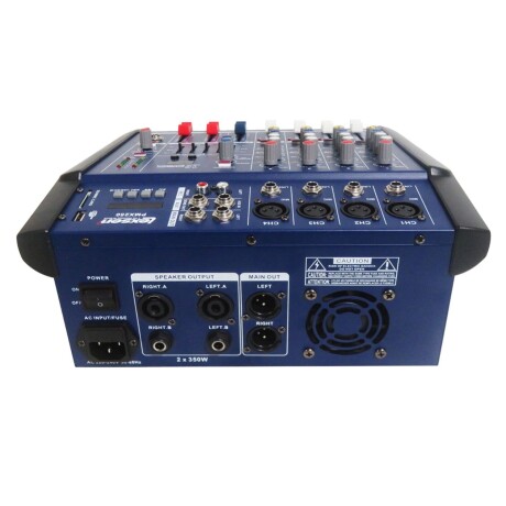 Consola Mixer Potencia Lexsen PMX250 4 Canales 250W con Bluetooth y Efectos Consola Mixer Potencia Lexsen PMX250 4 Canales 250W con Bluetooth y Efectos