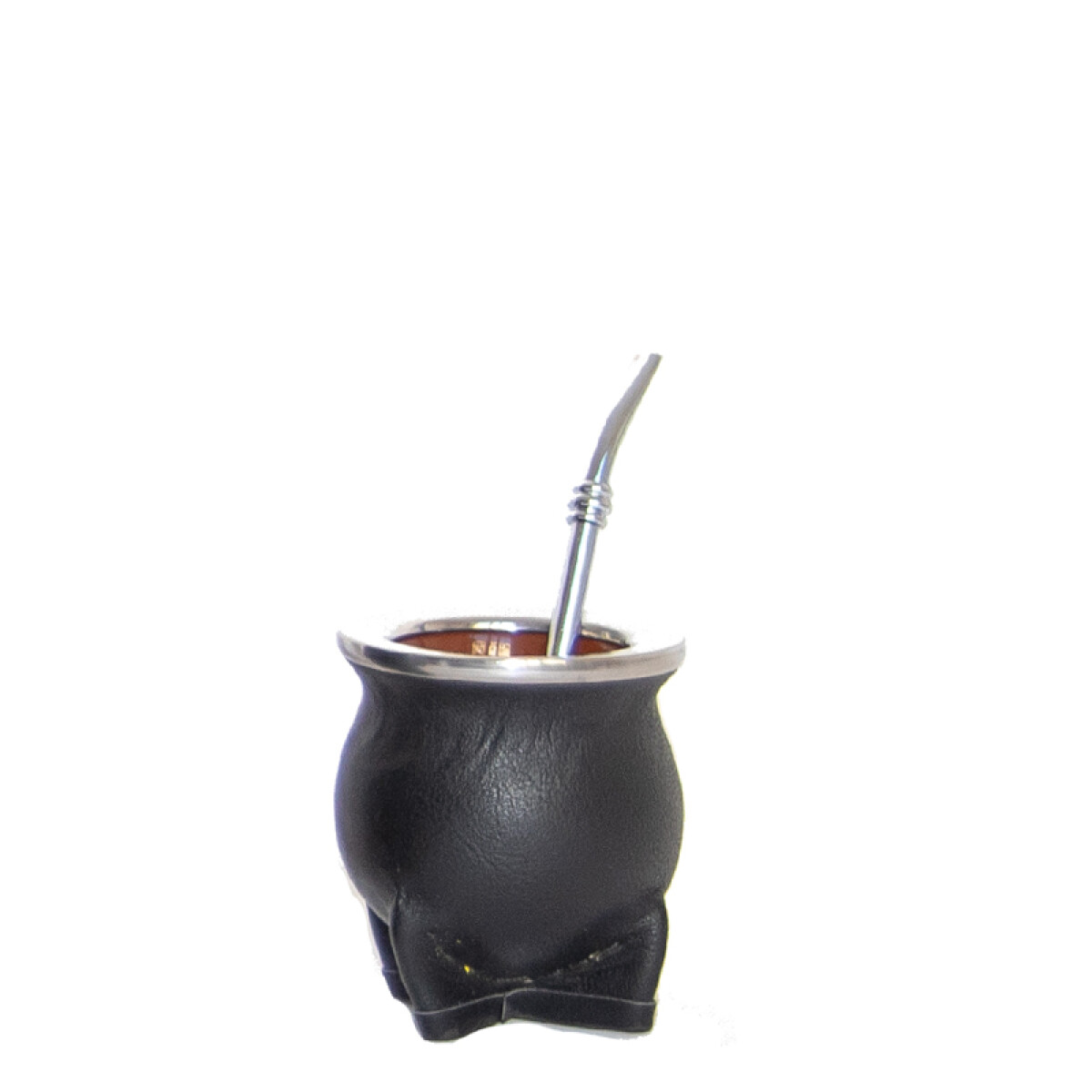 Mate Cerámica con Bombilla - Negro 