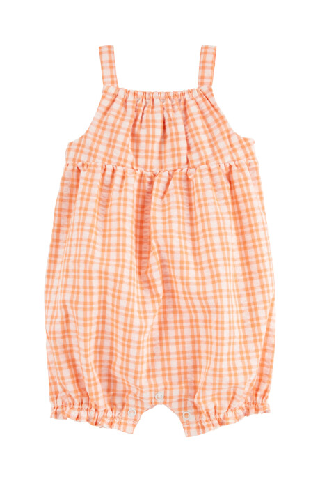 Monito bombachudo de algodón mil rayas, diseño a cuadros Sin color