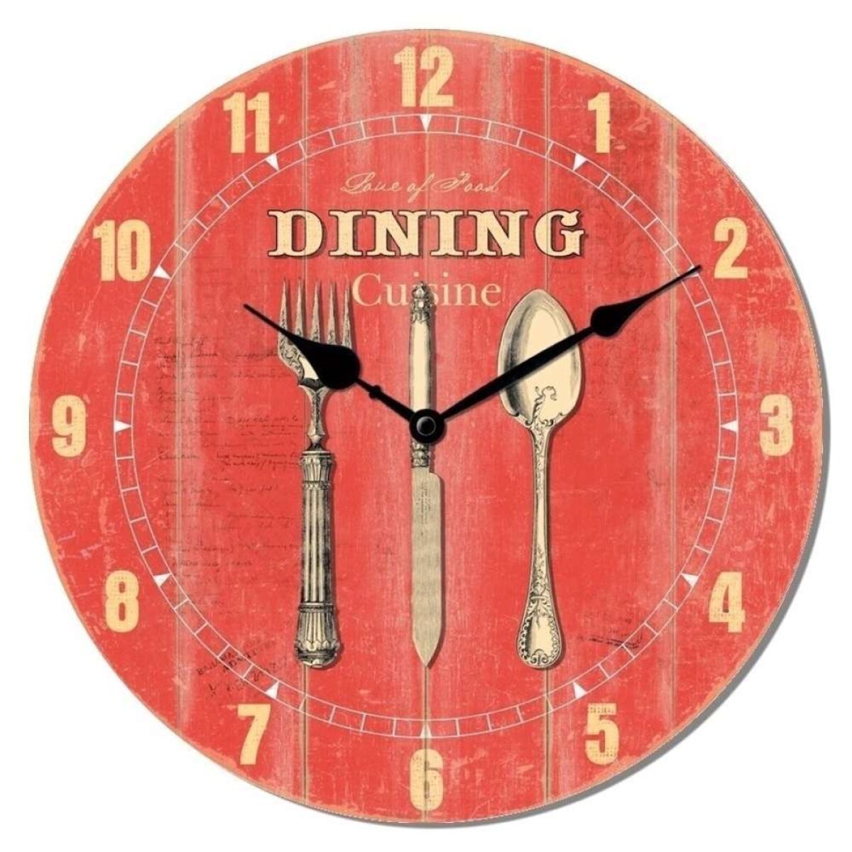 Reloj De Pared Mdf D28.8X3.5Cm Cubiertos - Dining 