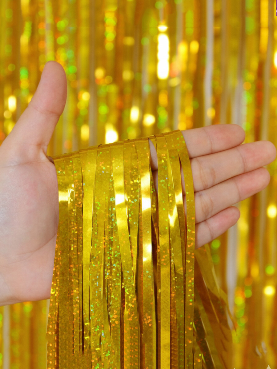 CORTINAS DECORATIVAS - metalizado oro 